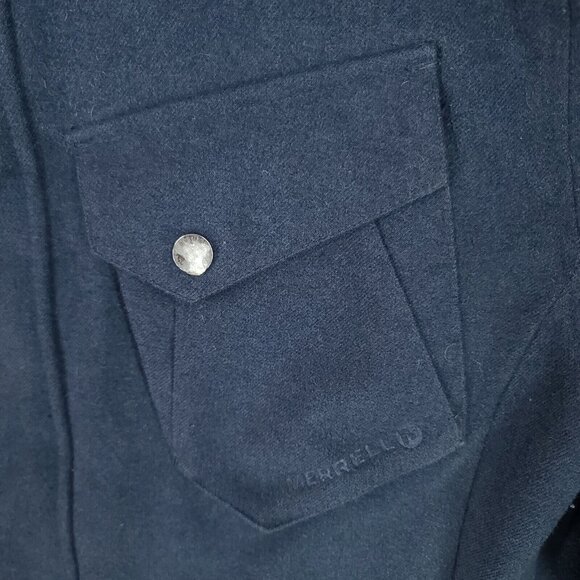 Merrell Jacket Mens Large Opti Warm Parka Coat Hooded Full Zip Blue - Picture 4 of 16